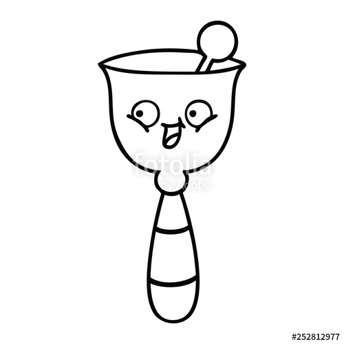 500x500 line drawing cartoon school bell stock image and royalty free - School Bell Drawing