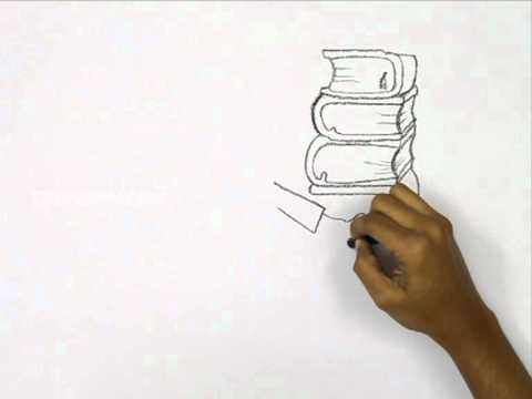 480x360 how to draw a school girl with books - School Books Drawing