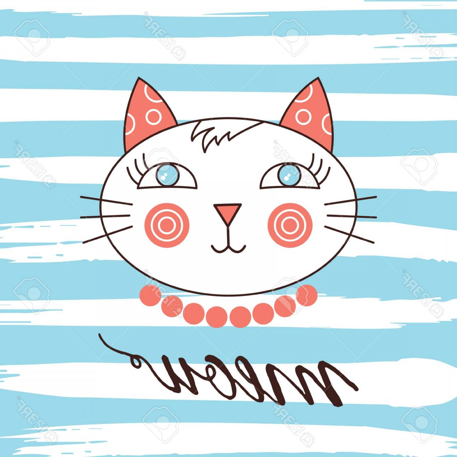 1560x1560 photostock vector cute cat vector can be used for school books - School Books Drawing