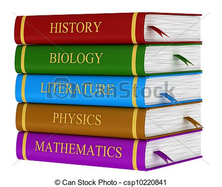 450x380 a stack of school books isolated on white background - School Books Drawing