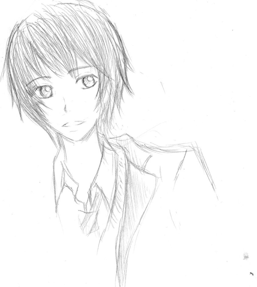 845x945 Anime Boy School Uniform Drawing Anime Collection - School Boy Drawing