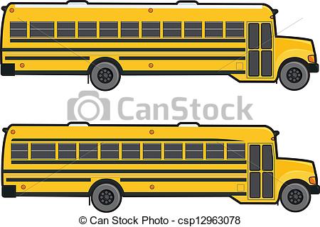 450x320 school bus two modern yellow school buses shown as a profile - School Bus Drawing