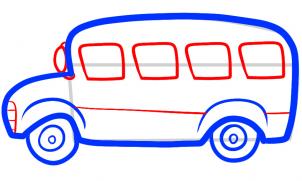 302x181 How To Draw How To Draw A Bus For Kids - School Bus Drawing For Kids