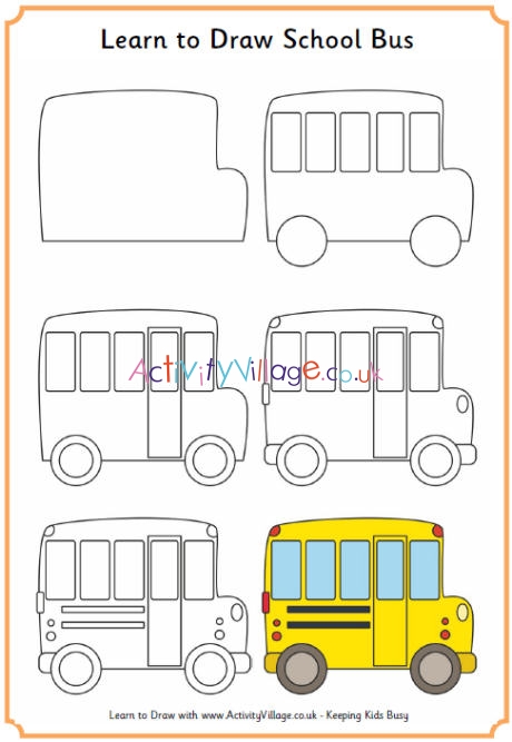 460x667 Learn To Draw A School Bus - School Bus Drawing For Kids