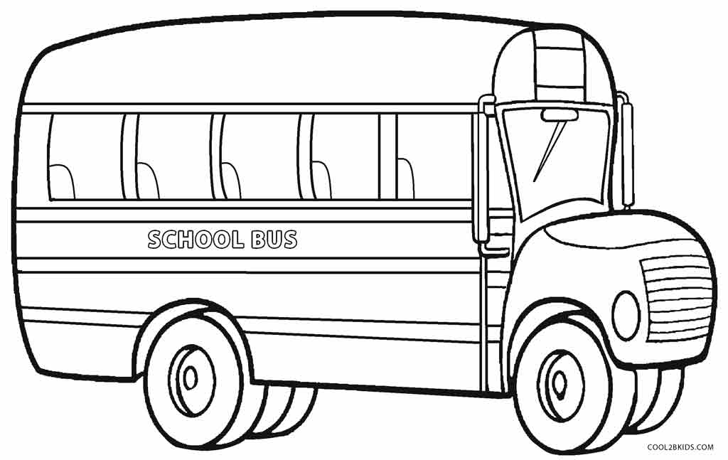 1024x647 Printable School Bus Coloring - School Bus Drawing For Kids