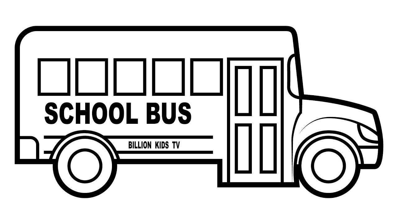How To Draw School Bus Coloring For Kidslearn Colors For Kids Magic Images