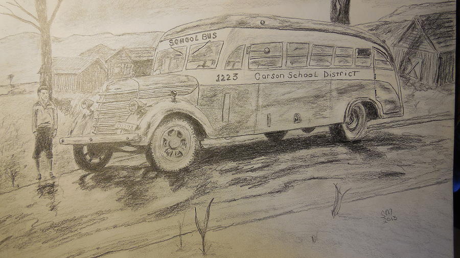 900x506 Old School Bus Drawing - School Bus Drawing Pictures