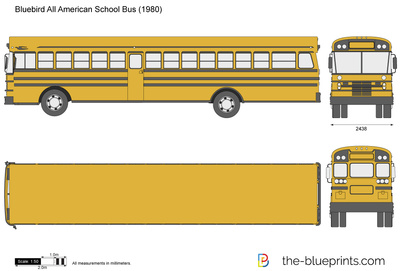 400x271 bluebird all american school bus vector drawing - School Bus Drawing Pictures