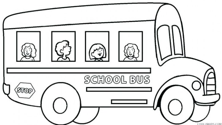 School Bus Line Drawing at PaintingValley.com | Explore collection of ...