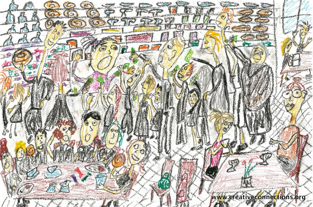 1000x660 our school cafeteria - School Cafeteria Drawing