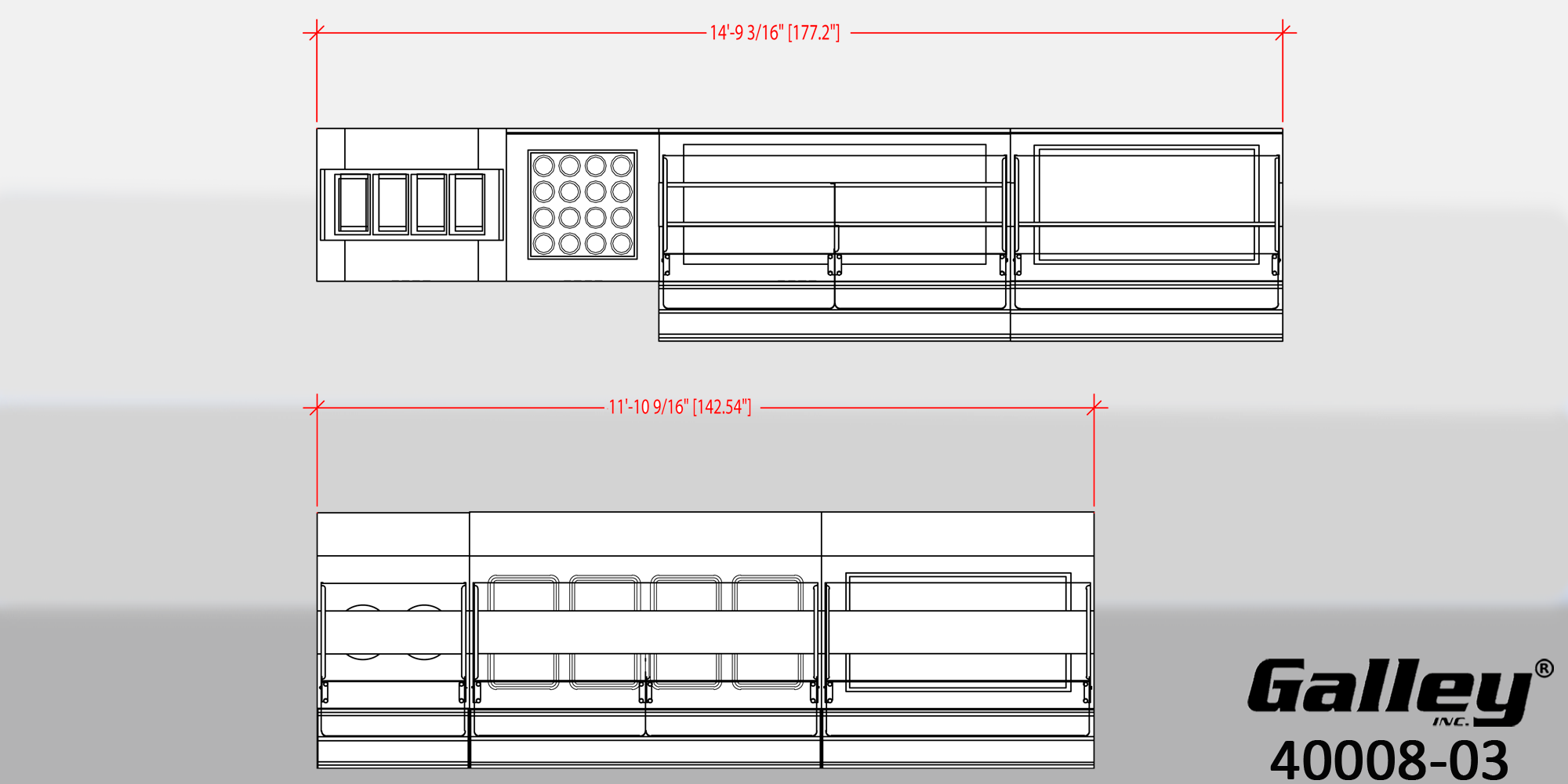 2000x1000 small cafeteria line with tray table layout - School Cafeteria Drawing