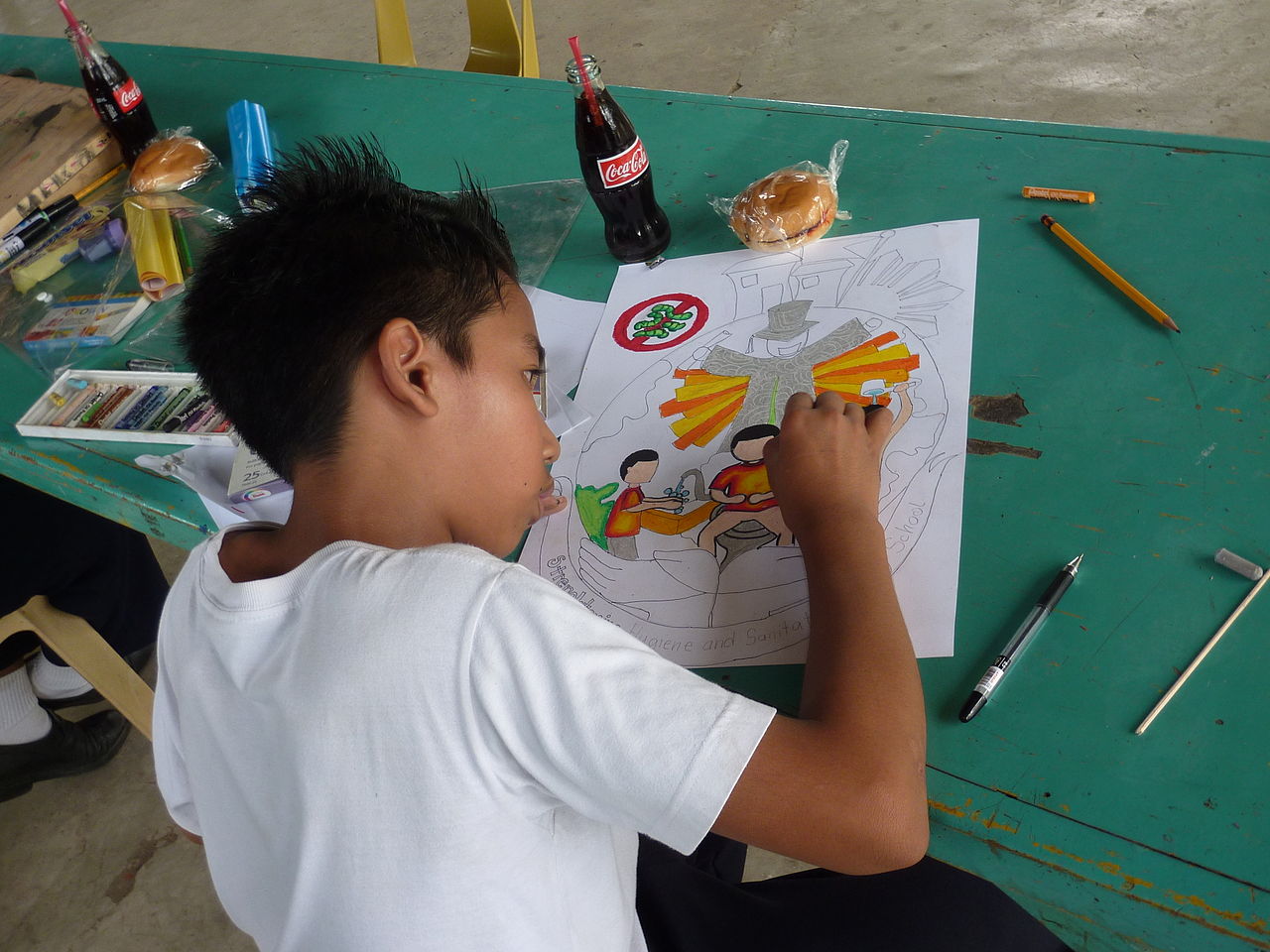 1280x960 Filechildren Drawing For My School Toilet Contest - School Children Drawing