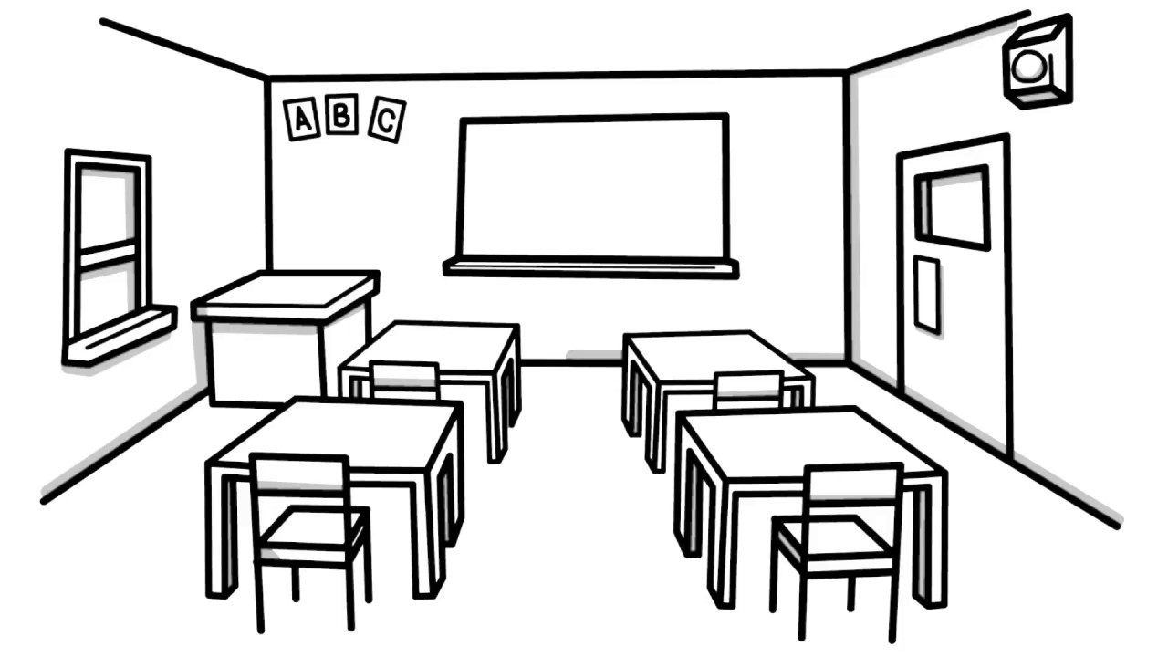 School Classroom Drawing at PaintingValley.com | Explore collection of