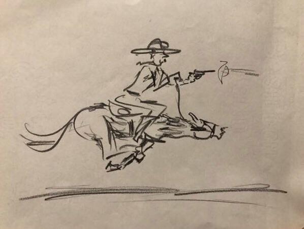 598x451 found this old drawing my dad did in his high school days - School Days Drawing