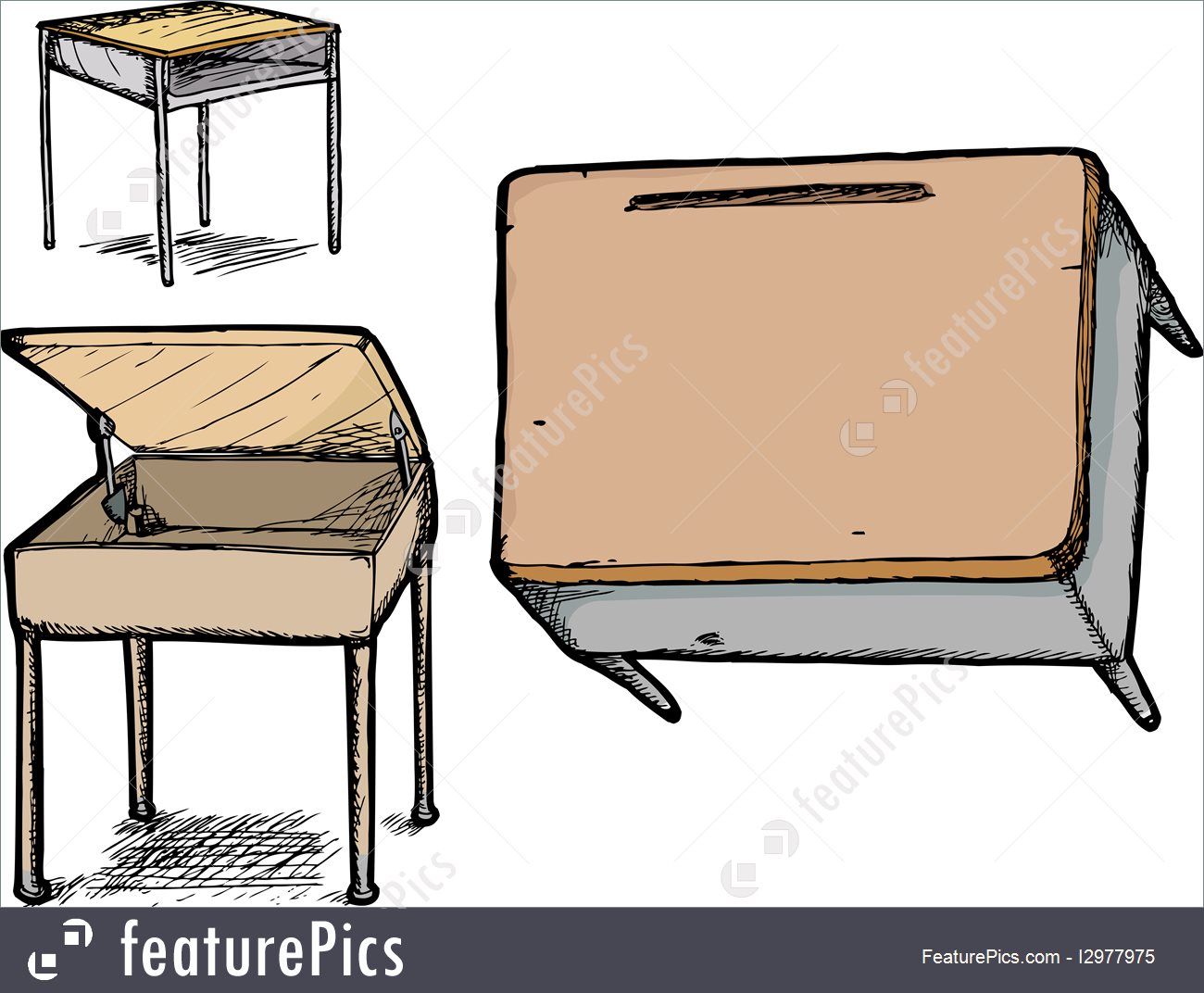 1300x1072 Education Set Of School Desks - School Desk Drawing
