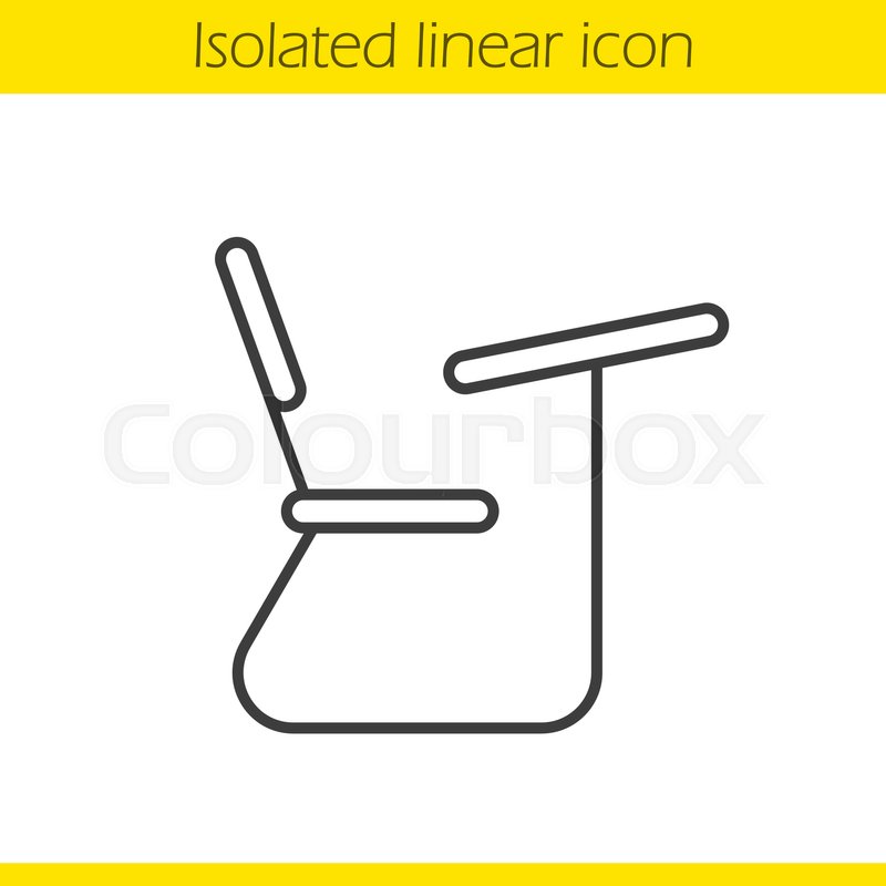 800x800 school desk linear icon student seat stock vector colourbox - School Desk Drawing