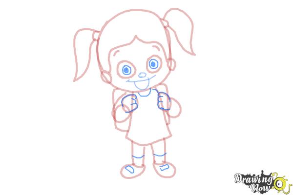 600x400 How To Draw A School Girl - School Drawing