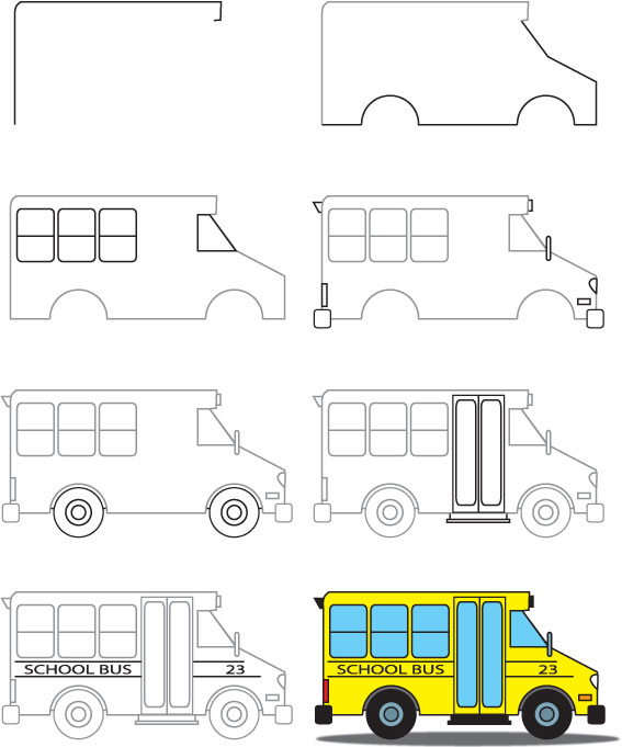 567x681 how to draw a school bus kid scoop - School Drawing For Kid