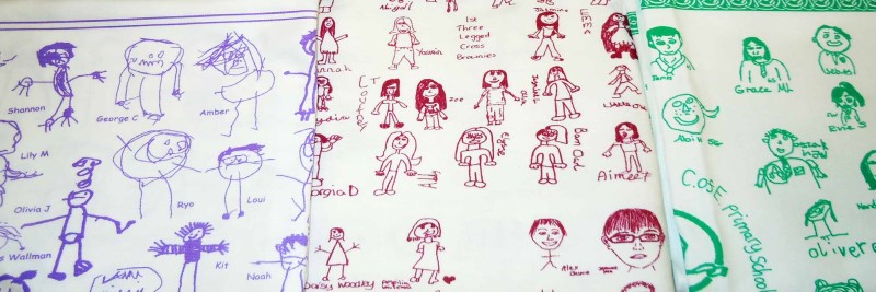 800x267 school tea towels - School Drawing Picture