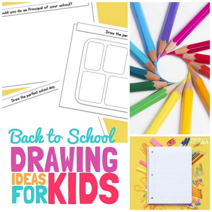 735x735 Creative Back To School Drawing Ideas For Kids - School Drawing Picture