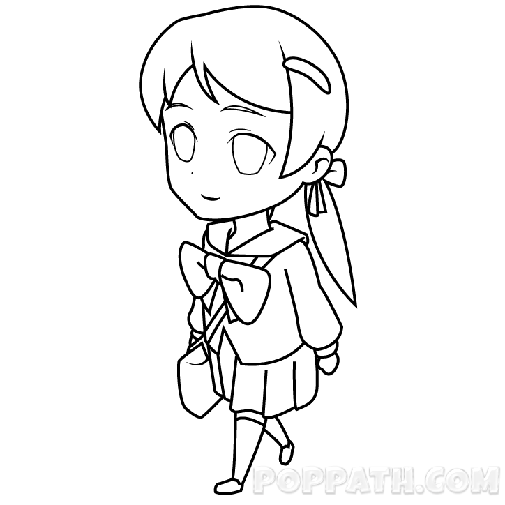 724x724 How To Draw A Chibi School Girl Pop Path - School Girl Drawing