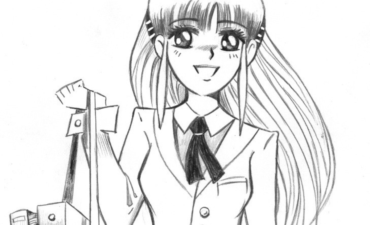1200x731 How To Draw A Manga Schoolgirl - School Girl Drawing