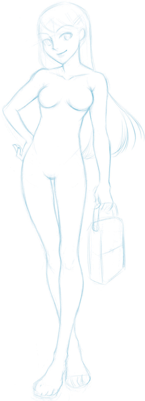 296x819 School Girl - School Girl Drawing