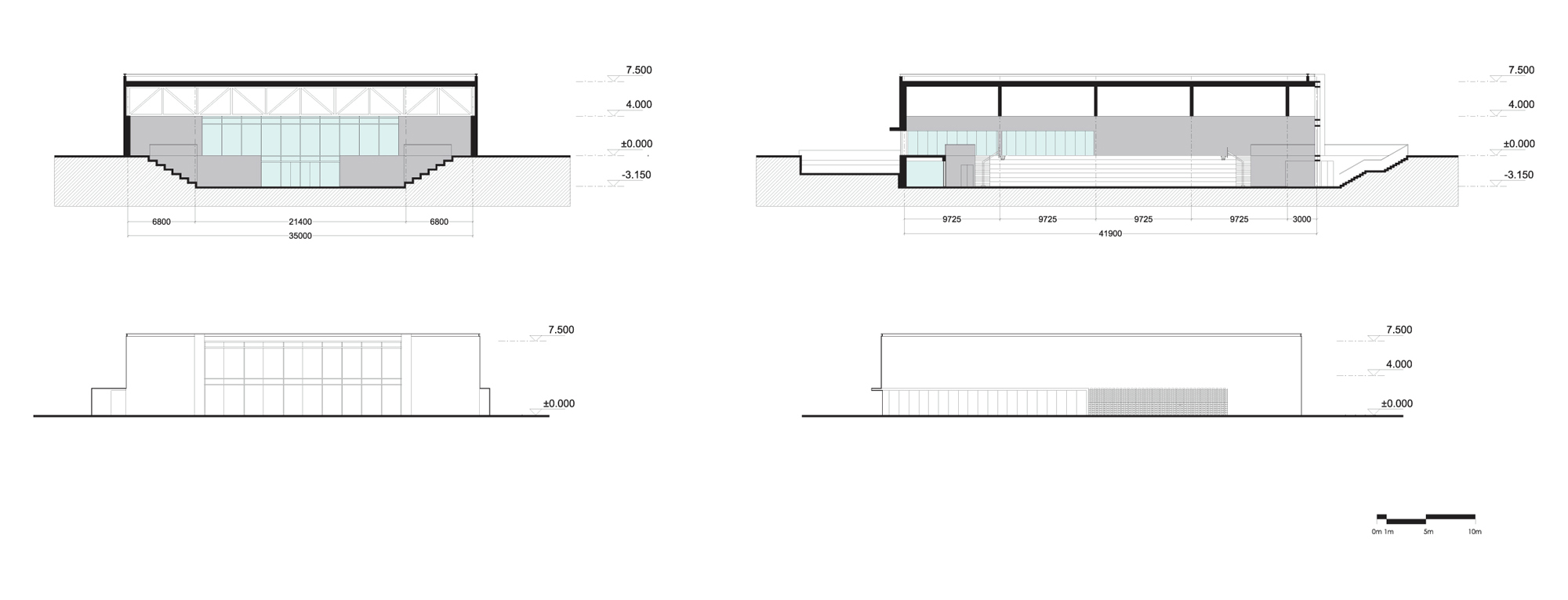2000x766 gallery of kunshan middle school proposal united design group - School Gym Drawing