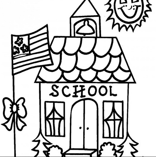 532x533 huge collection of 'school house drawing' download more than - School House Drawing