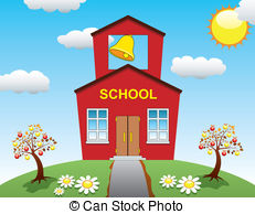 231x194 school house illustrations and clipart school house - School House Drawing
