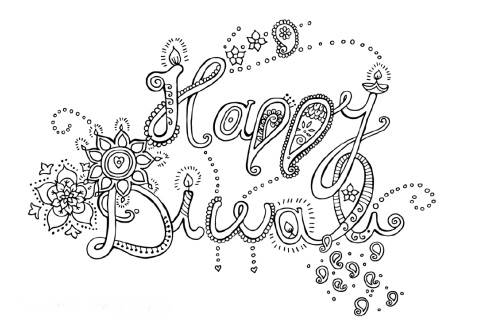 500x328 diwali paintings, drawing pictures, scene, diwali sketch for kids - School Kids Drawing