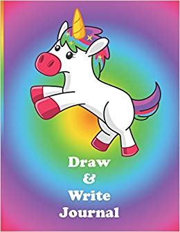 260x336 draw and write journal rainbow unicorn cover, creative writing - School Kids Drawing