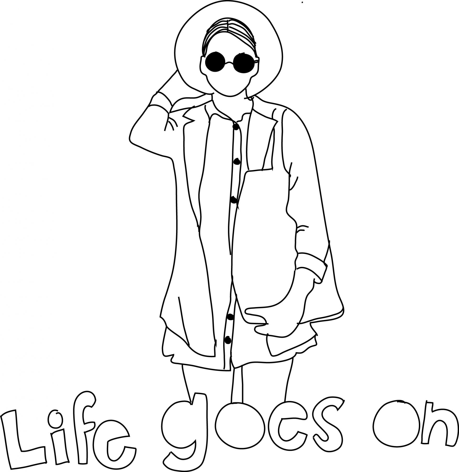 1752x1800 Maddie Headrick Line Drawings - School Line Drawing