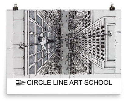 424x333 Circle Line Art School - School Line Drawing