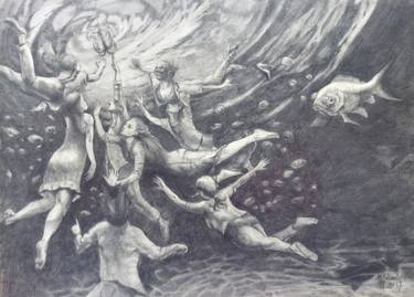 375x269 School Fish Conduct Drawing - School Of Fish Drawing