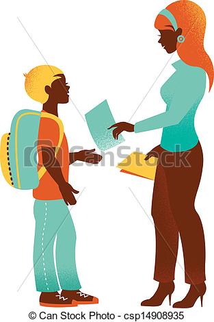313x470 vintage silhouette of teacher and student back to school - School Student Drawing
