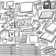 180x180 school supplies clip art pack tim van de vall shop - School Supplies Drawing