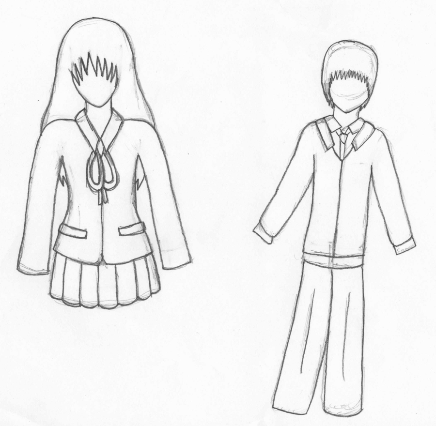 900x880 pictures of school uniform drawing - School Uniform Drawing