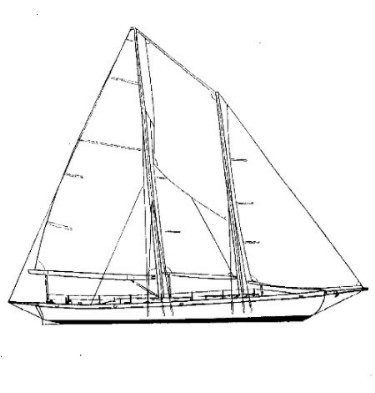375x393 information about schooners woodwind and woodwind ii annapolis - Schooner Drawing
