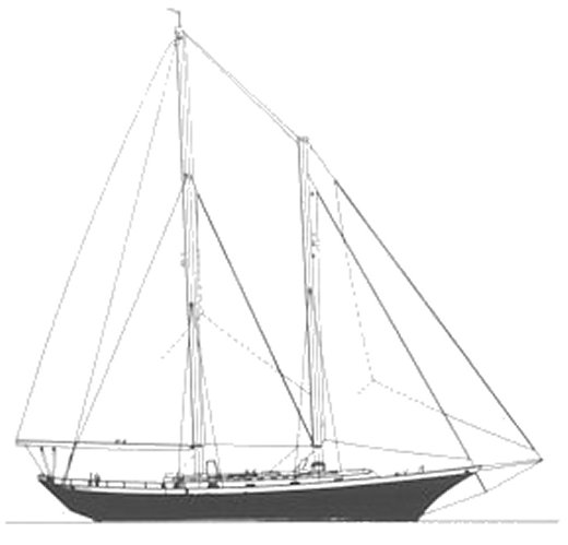 520x499  - Schooner Drawing