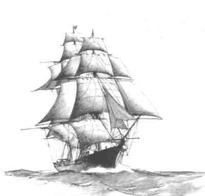 Schooner Drawing at PaintingValley.com | Explore collection of Schooner ...