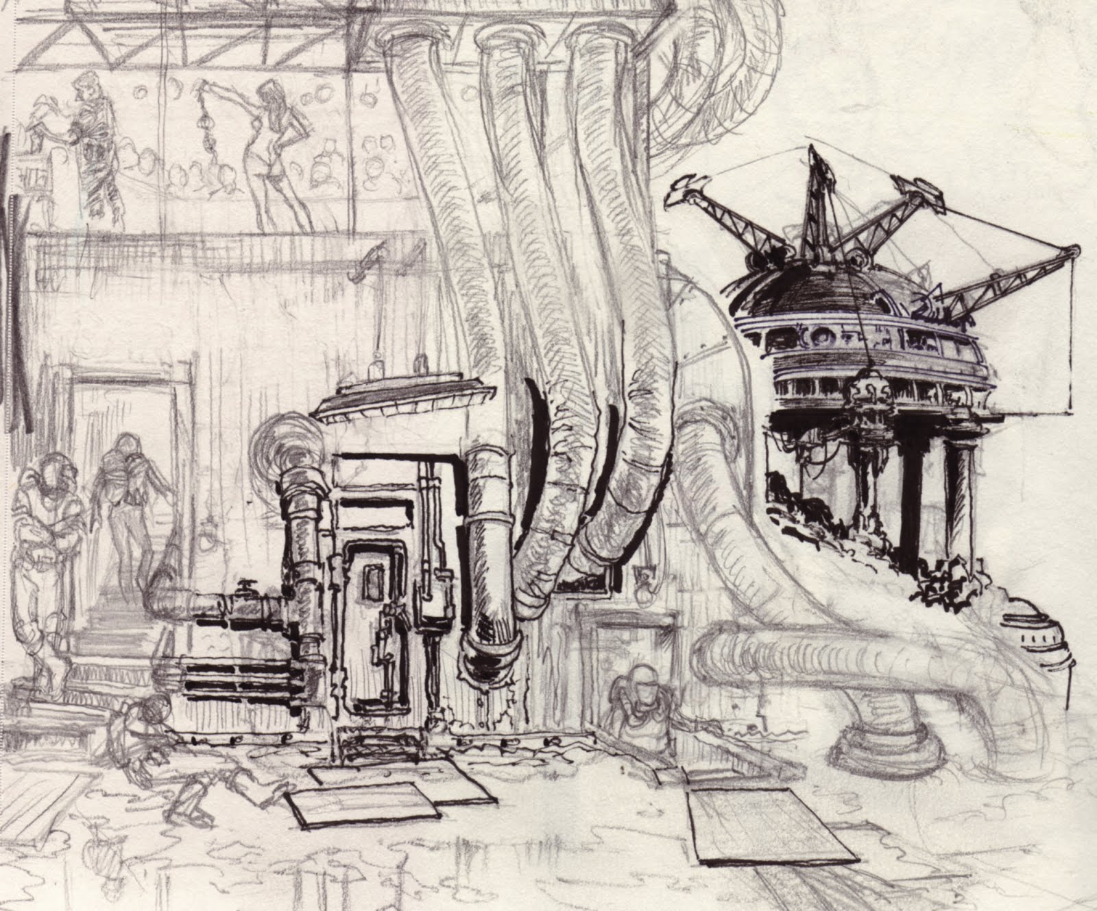 1600x1328 josh sheppard's sketchblog sci fi sketches - Sci Fi Drawings