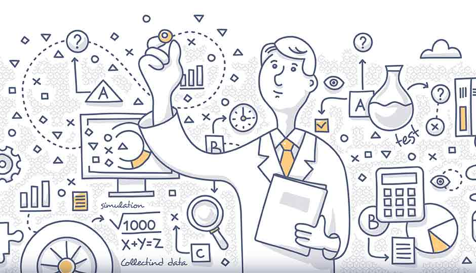 940x540 slide - Science And Technology Drawing