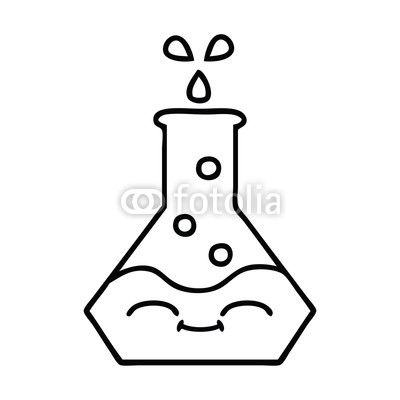 400x400 line drawing cartoon science beaker buy photos ap images - Science Beaker Drawing