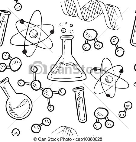 450x470 seamless science background doodle style seamless science - Science Drawing