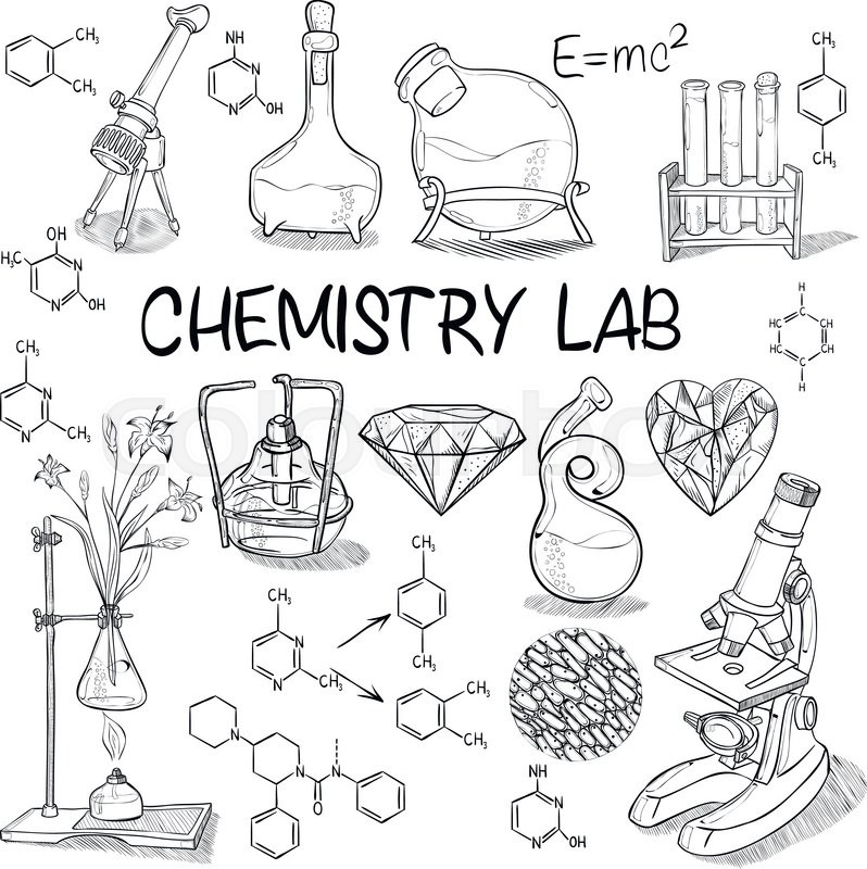 Science Equipment Drawings at PaintingValley.com | Explore collection