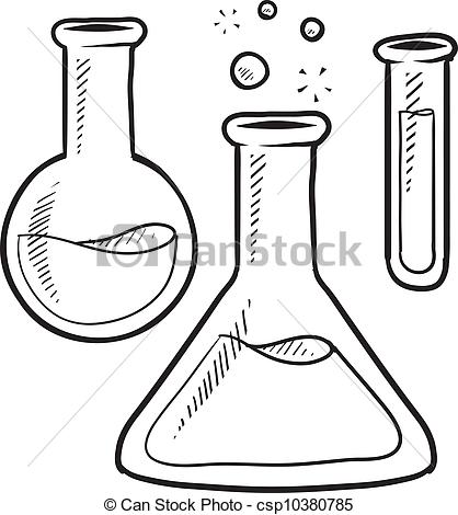 418x470 science lab equipment sketch doodle style science laboratory - Science Equipment Drawings
