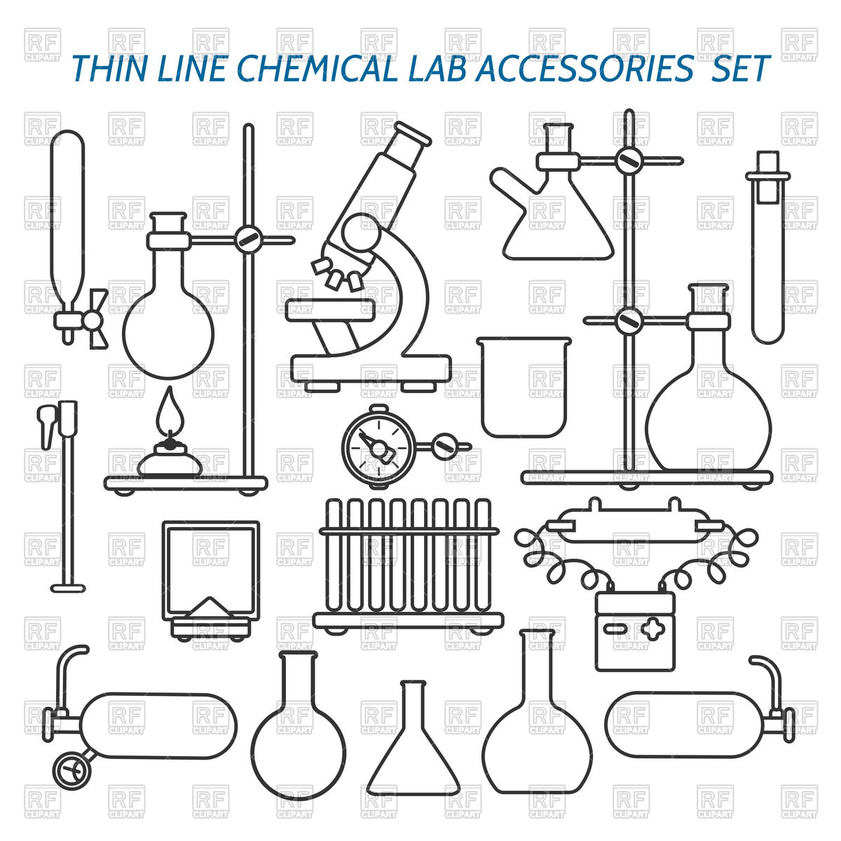 Drawing Of Laboratory Equipment - Set Laboratory Equipment Vector Hand ...