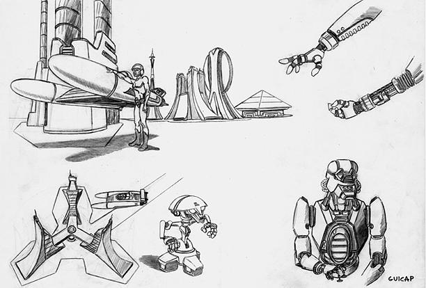 612x414 science fiction drawing - Science Fiction Drawings