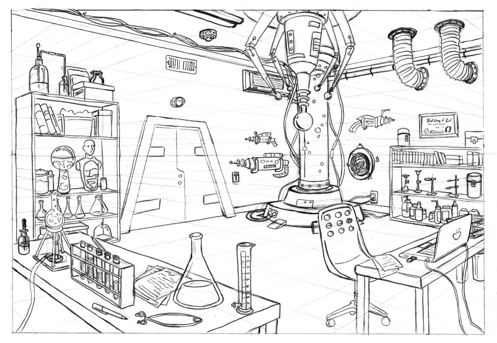Science Lab Drawing at Explore collection of